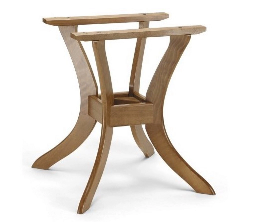 Base centrale curva XL in legno massello 