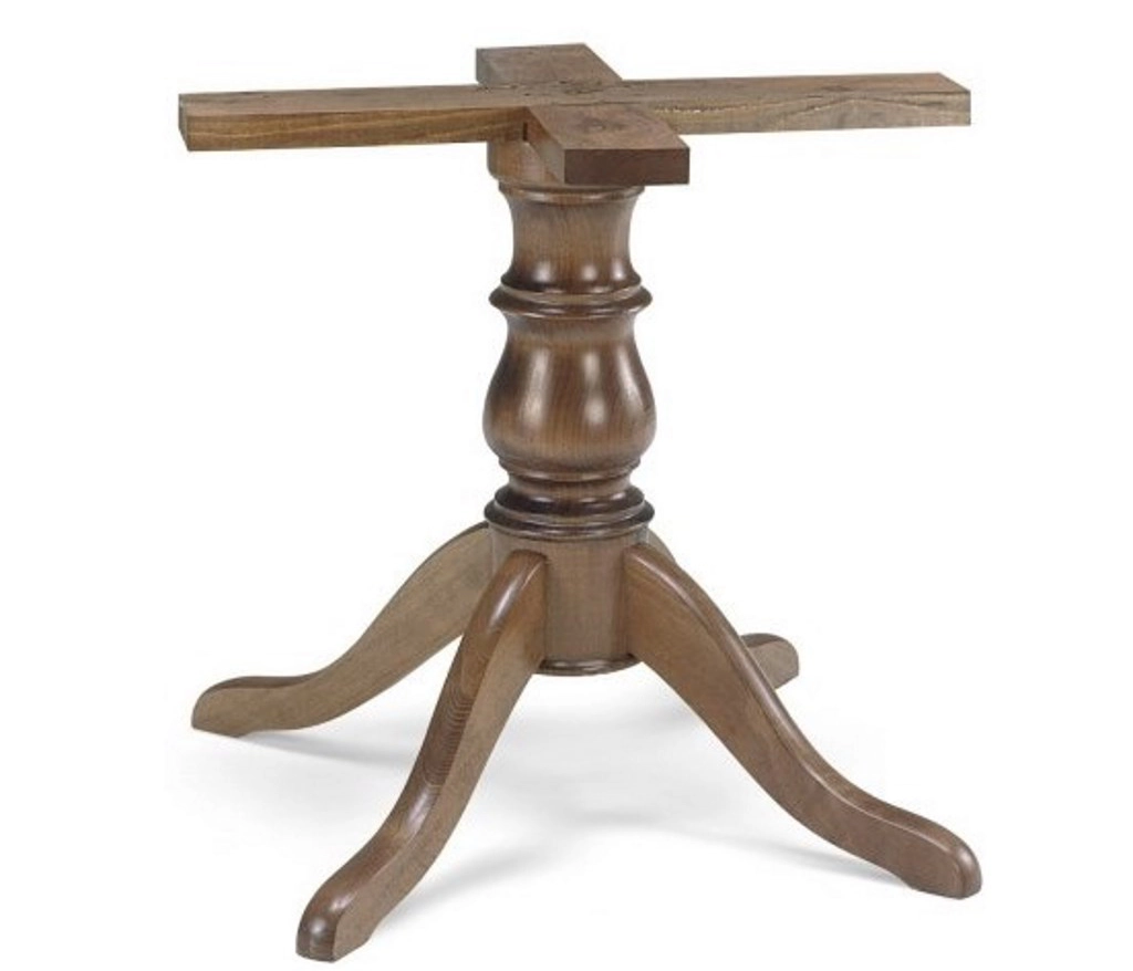 Base centrale tornita XL in legno massello
