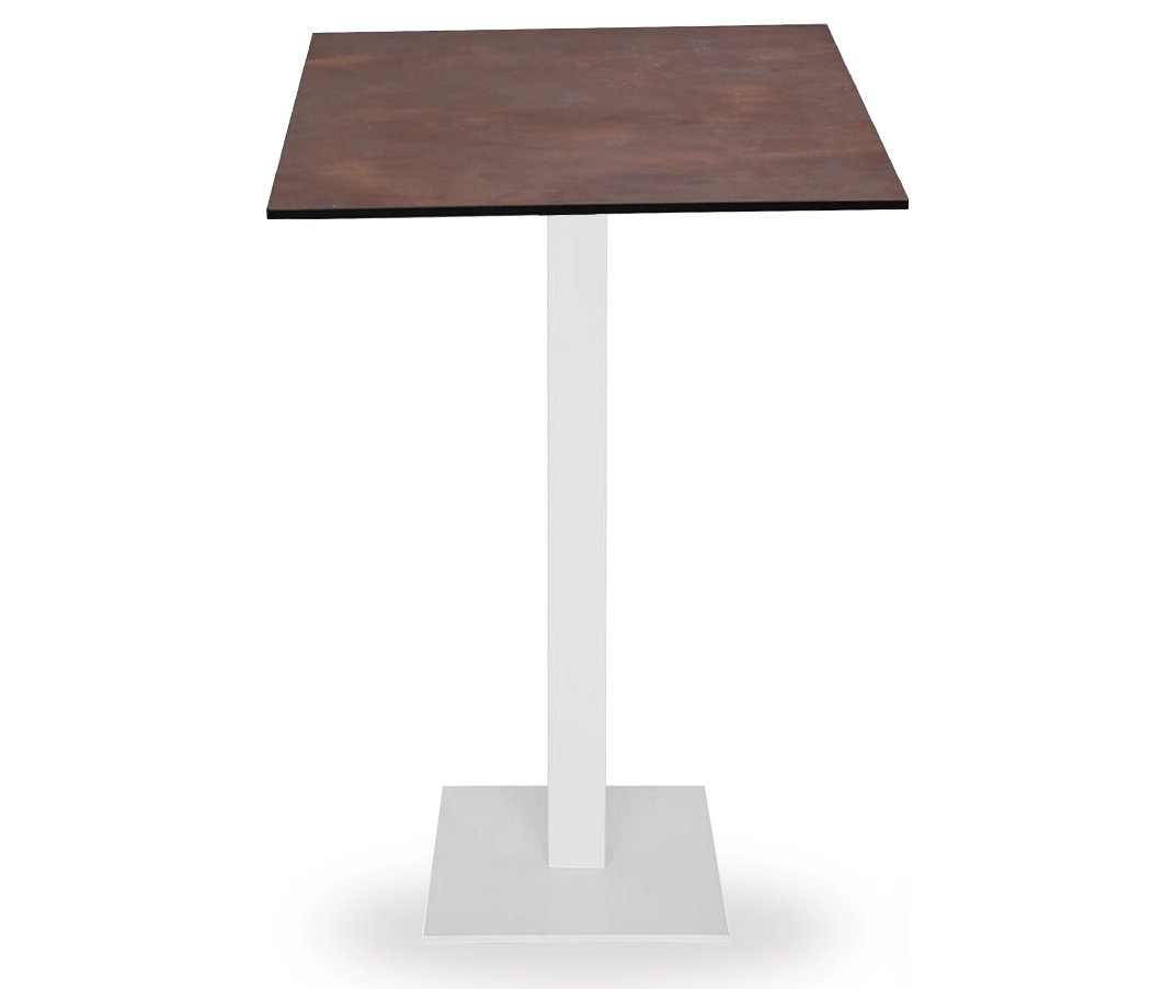 Tavolo Ragusa alto cm 110 base centrale piano HPL per esterno