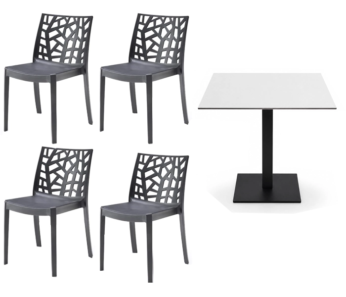 Set Sacile tavolo con 4 sedie per esterno 