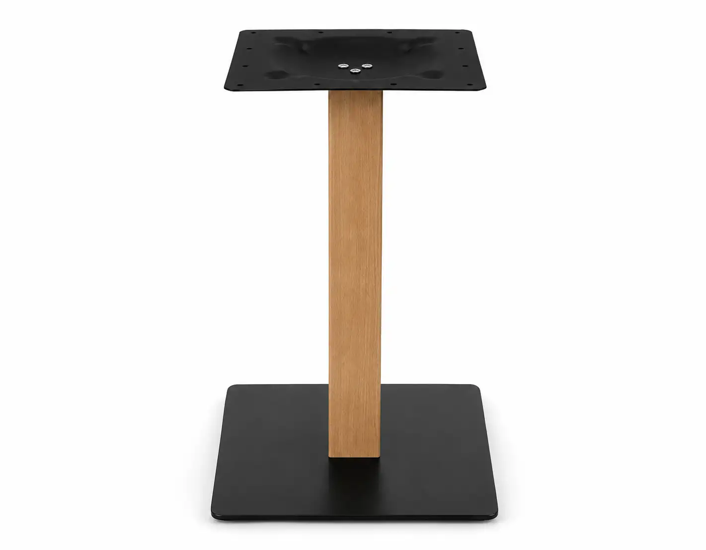 Base metallo con fusto in legno cm 40x40 