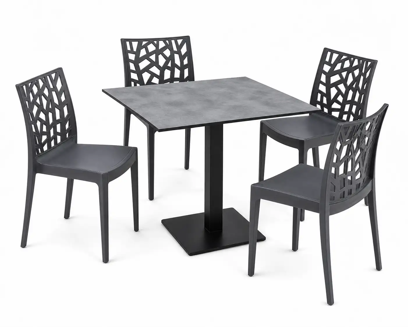 Set Nettuno tavolo con 4 sedie per esterno 