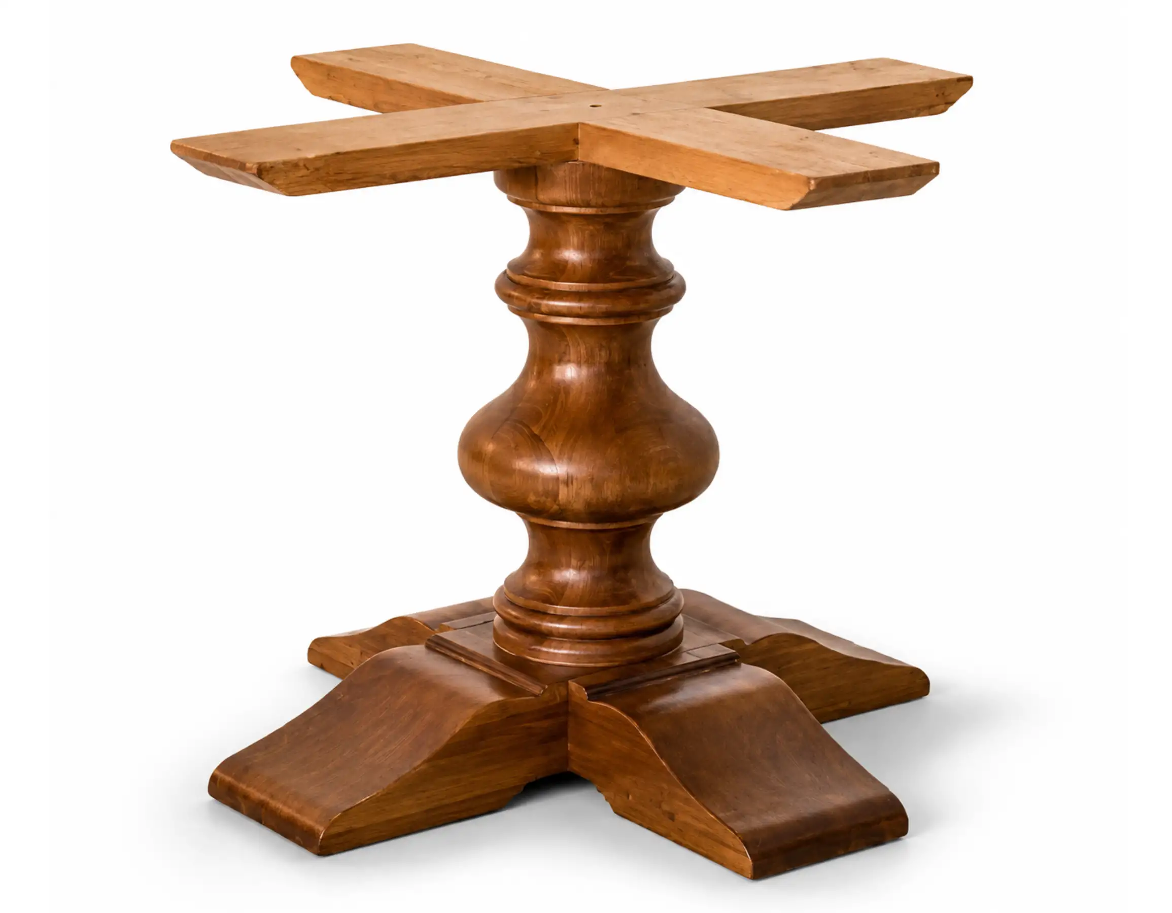 Base centrale tornita BIG in legno massello