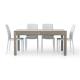 Anteprima foto (3/4) tavolo moderno contemporaneo allungabile in color rovere grigio cm 160(332)x90