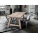 Anteprima foto tavolo rustico moderno in legno massello con piano scortecciato