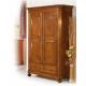 Anteprima foto (6/6) armadio in legno 2 ante 2 cassetti color noce per arredamenti classici stile arte povera