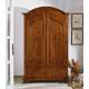 Anteprima foto (5/6) armadio classico in legno 2 ante 2 cassetti con cornice curva