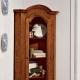 Anteprima foto (4/5) mobile ad angolo in legno con vetrina per arredamenti in stile classico arte povera