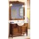 Anteprima foto (5/5) mobile bagno classico rustico 2 ante 2 cassetti con lavello in mineralmarmo e specchiera con lampade