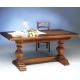 Anteprima foto tavolo allungabile da 160cm in stile classico arte povera con gambe tornite e piano in legno toulipier