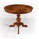Anteprima foto (2/4) tavolo tondo intarsiato richiudibile a vela in stile classico