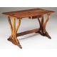 Anteprima foto tavolo consolle in legno apribile con un cassetto 140 cm in stile classico arte povera