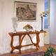 Anteprima foto tavoli consolle apribile da 180 cm in legno con gambe lavorate in stile classico arte povera