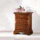 Anteprima foto (6/6) comodino 3 cassetti in legno zoccolo sagomato per arredi in stile classico
