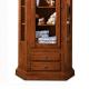 Anteprima foto (3/4) vetrinetta classica in legno 1 anta 2 cassetti cornice curva