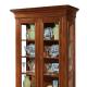 Anteprima foto (3/5) vetrina cristalliera classica in legno 2 ante 2 cassetti