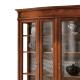 Anteprima foto (3/4) vetrina in legno 2 porte vetro schienale con tessuto e fianchi vetro per arredi in stile classico