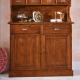 Anteprima foto (3/4) credenza vetrina in legno con 4 ante e 6 cassetti in stile classico arte povera