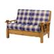 Anteprima foto divano 2 posti in legno di pino massello stile rustico