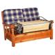 Anteprima foto divano letto 2 posti in legno di pino massello stile rustico