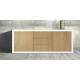 Anteprima foto (3/3) credenza 2 ante 3 cassetti moderna contemporanea bicolore bianco e rovere