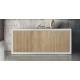 Anteprima foto (3/3) base credenza 3 ante stile moderno contemporaneo bicolore con ripiano interno