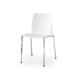 Anteprima foto (1/1) sedie matera bar ristorante struttura cromata con sedile e schienale in polipropilene bianco