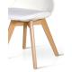 Anteprima foto (2/2) sedie caltanissetta bar ristorante in legno con struttura in legno e seduta e schienale in polipropilene color bianco