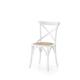Anteprima foto sedie brindisi croce shabby provenzale in color bianco laccato con seduta rattan