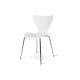 Anteprima foto (2/2) sedie bisceglie cromate con seduta e schienale in polipropilene bianco per arredamenti bar ristorante pizzeria