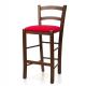 Anteprima foto (3/7) sgabelli in legno per arredo contract pizzeria ristorante bar pub con schienale e seduta rivestita ecopelle