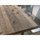 Anteprima foto (2/2) tavolo moderno rustico industrial con gambe in ferro e piano in legno di ontano con patina grigia