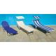 Anteprima foto (5/5) lettino mare in alluminio e textilene con tettuccio per arredo mare piscine terrazze