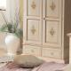 Anteprima foto (3/7) armadio in legno 2 porte 2 cassetti bianco filo rosa arredamenti in stile classico barocco
