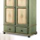 Anteprima foto (3/6) armadio in legno 2 porte 2 cassetti color verde per arredamenti in stile classico e decorato