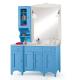 Anteprima foto (2/3) mobile bagno in legno colore azzurro