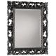Anteprima foto (5/5) specchiera rettangolare lavorata colore nero lucido arredamenti stile moderno contemporaneo