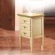 Anteprima foto (3/7) comodino in legno 3 cassetti laccato decorato avorio filo verde per arredamenti in stile classico barocco