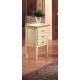 Anteprima foto (7/7) comodino in legno 3 cassetti laccato decorato avorio filo verde per arredamenti in stile classico barocco