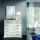 Anteprima foto (5/7) comò in legno 5 cassetti con ribalta bianco in stile contemporaneo moderno
