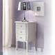 Anteprima foto (2/4) comodino 3 cassetti in legno classico color bianco in stile shabby provenzale