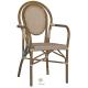 Anteprima foto (1/1) poltrona in alluminio color bamboo per arredamento bar ristorante pizzerie hotel stile classico uso esterno