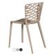 Anteprima foto (2/2) sedie impilabili in polipropilene per arredo trattoria pizzeria bar interno - esterno.