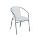 Anteprima foto (2/5) sedia per arredo contract esterno struttura ferro epoxy silver seduta plastica