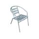 Anteprima foto sedia contract con braccioli per bar esterno impilabile in alluminio
