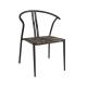 Anteprima foto (1/1) sedie in alluminio color antracite con paglia sintetica scura impilabile per arredo esterno