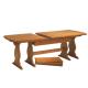 Anteprima foto tavolo allungabile in legno di pino massello gambe fratino 190/370