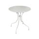 Anteprima foto (1/2) tavolo tondo 60 cm in ferro color bianco ad uso esterno