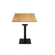 Anteprima foto tavolo pavia con base centrale ghisa colore antracite + piano tavolo hpl finitura rovere per arredamento bar ristorante