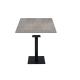 Anteprima foto tavoli trani con piano hpl grigio cemento chiaro + base ghisa antracite stile moderno uso esterno ed interno